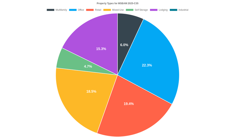22.3% of the MSBAM 2025-C35 loans are backed by office collateral.