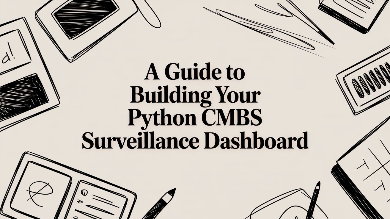 Python CMBS surveillance dashboard visualization showing data pipeline and analytics.