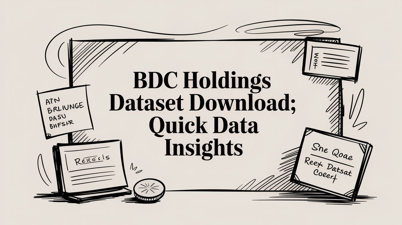 Infographic showing the process flow for sourcing BDC data from filings to curated datasets.