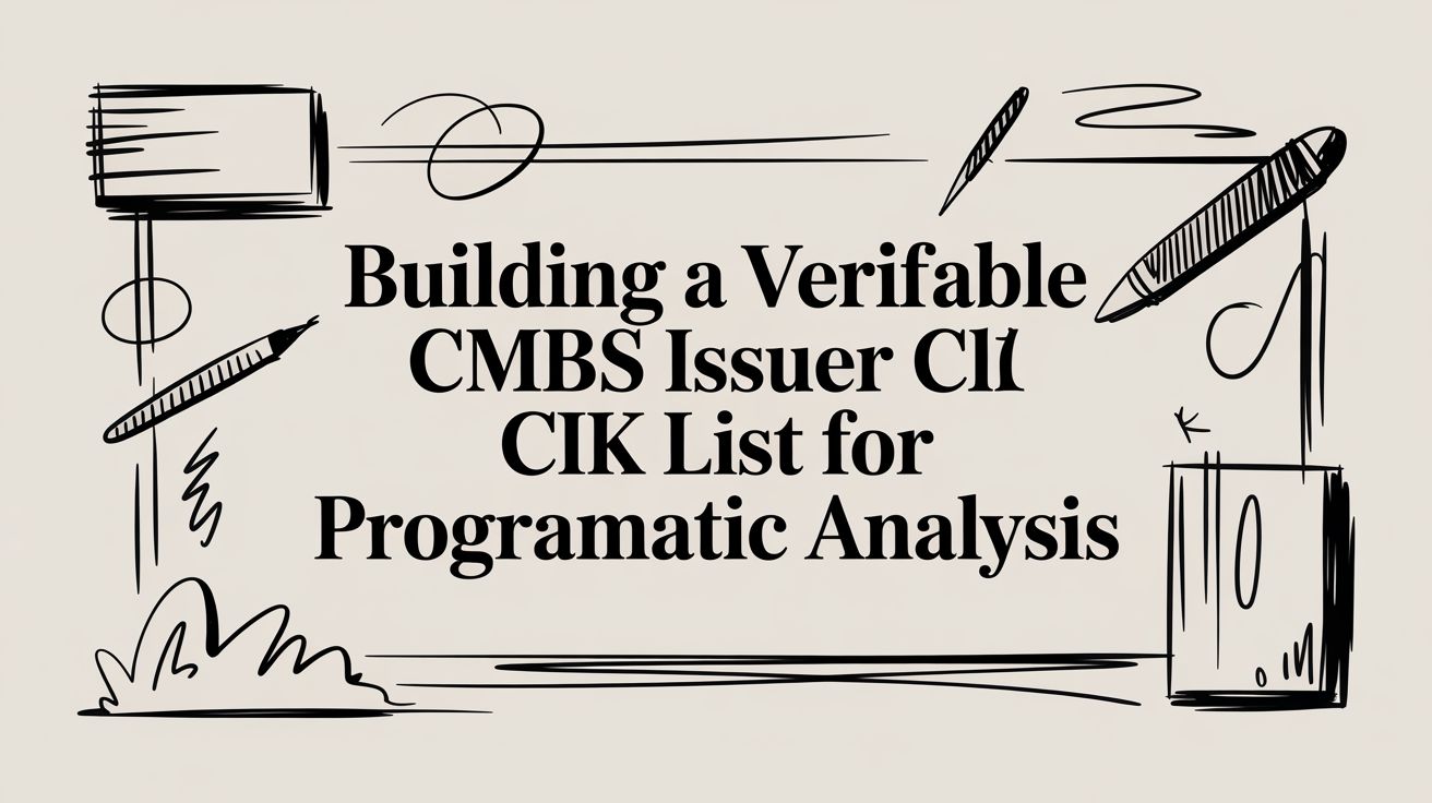 CMBS issuer CIK list and mapping visualization.