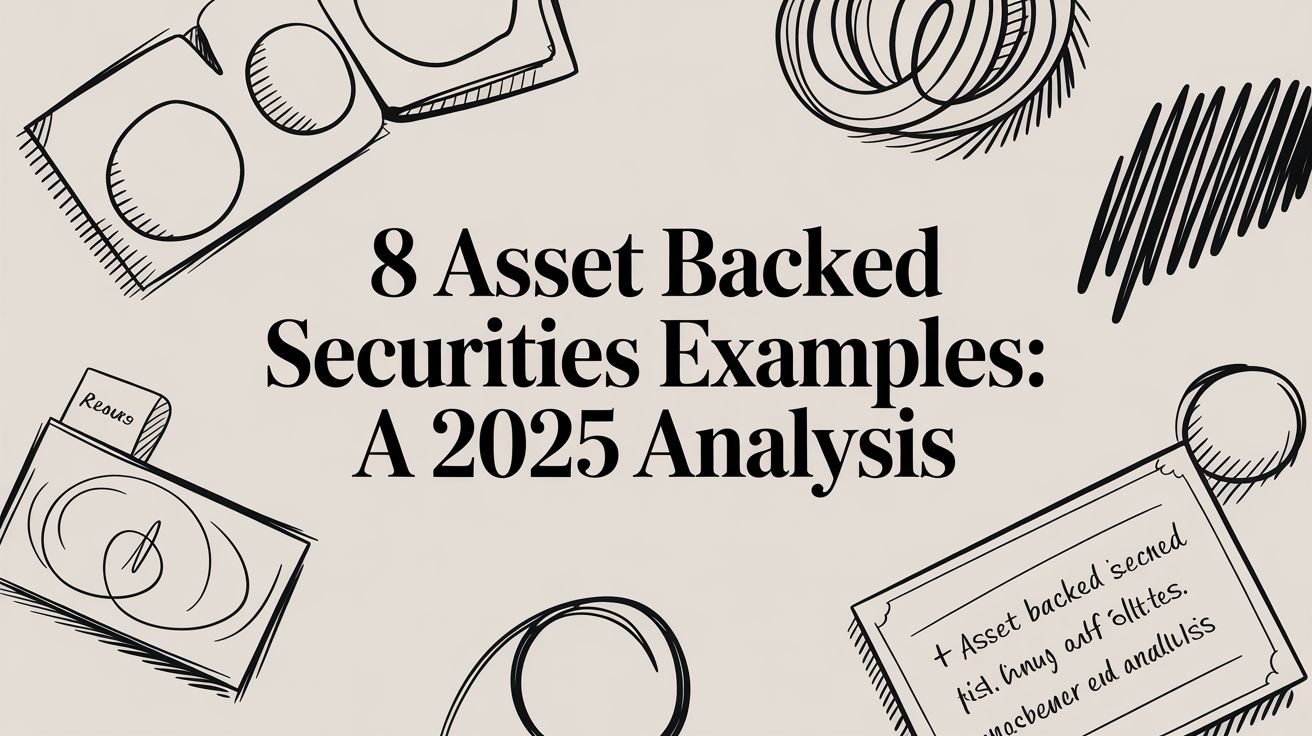 Visual guide showing eight types of asset-backed securities with analytical framework.