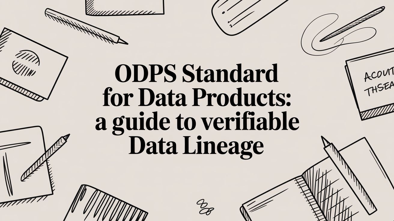 Flow diagram illustrates lineage, legal, business product purpose, and policy elements connected by arrows.