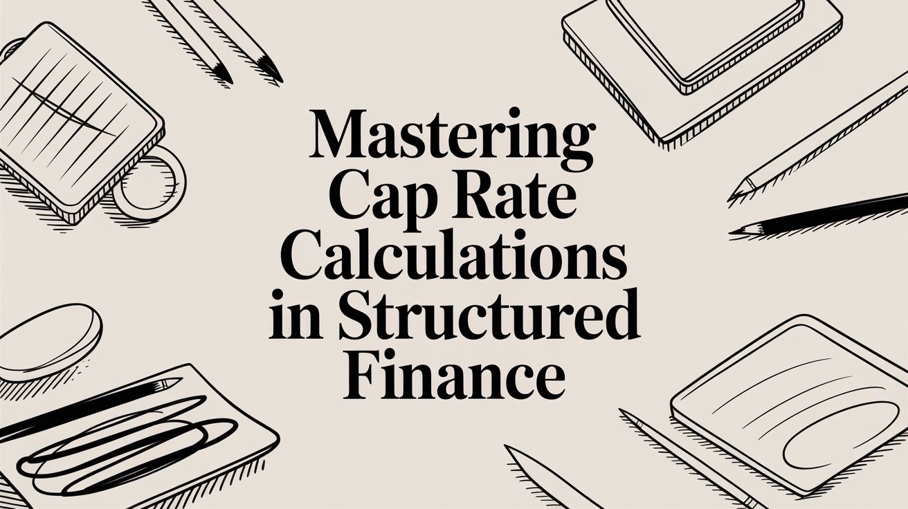 Cap rate calculation visualization showing NOI, property value, and data lineage.