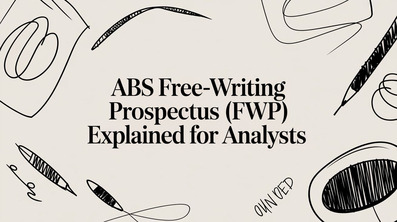 Diagram showing ABS free-writing prospectus filing process and data flow.