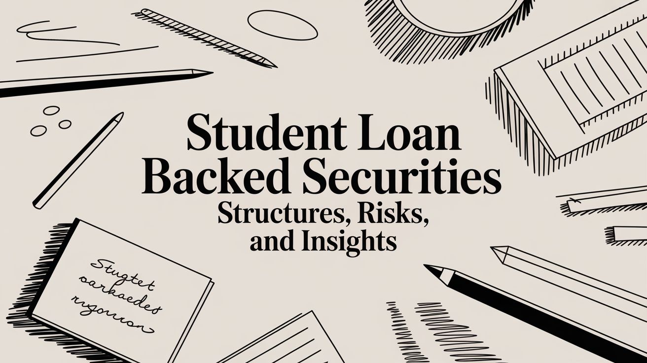 Student loan backed securities creation hierarchy showing loans flowing into SPV and tranches.