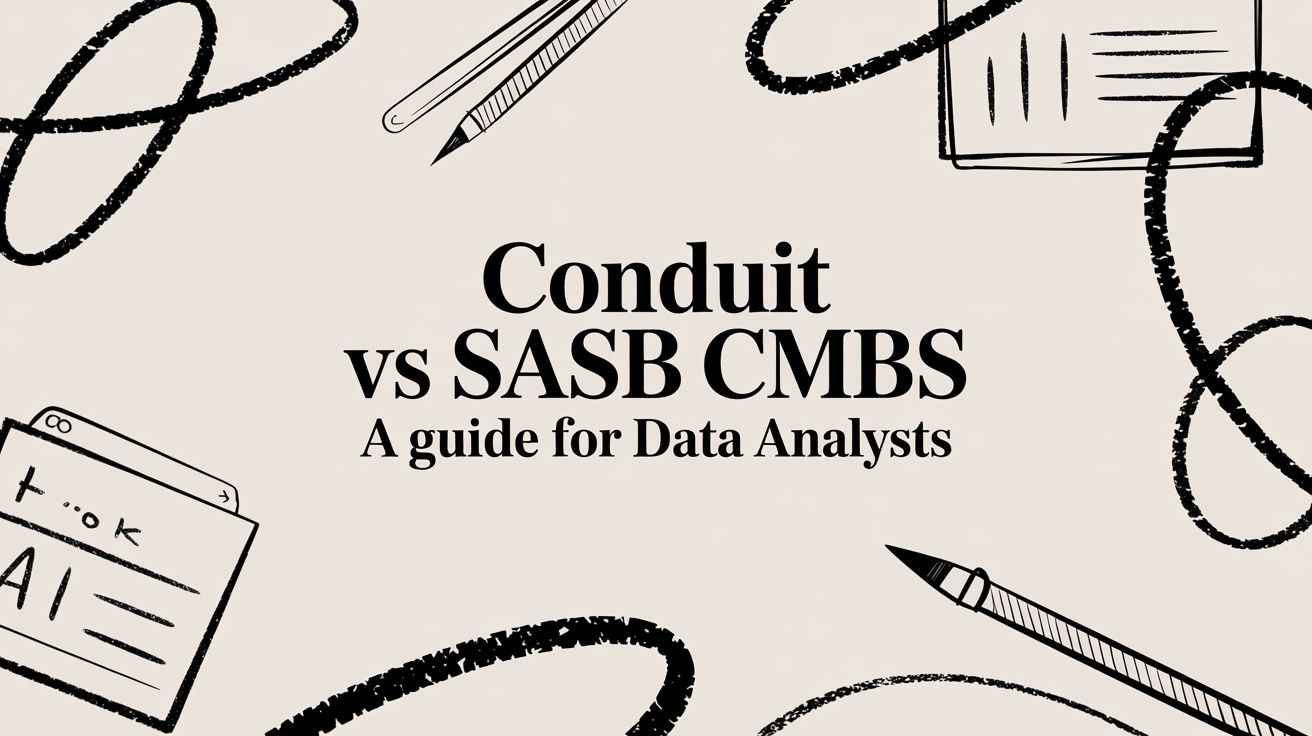 Diagram illustrating a comparison between pooled loans with diversification and single asset, single borrower trophy properties.