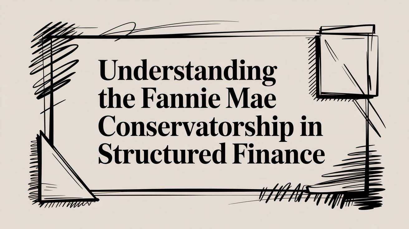 Fannie Mae conservatorship flowchart showing mortgage finance process from FHFA through UMBS pools.