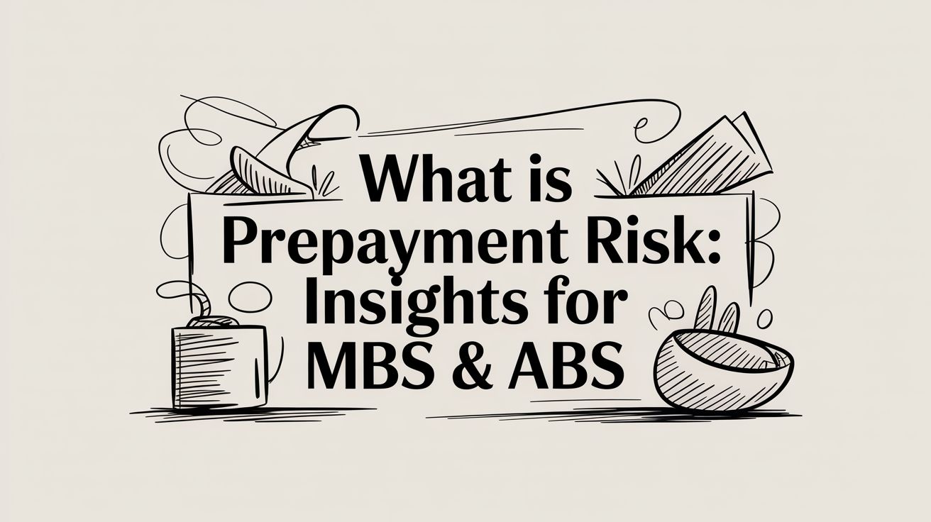 Timeline diagram showing mortgage refinancing cycle from origination through refinance with prepayment arc.