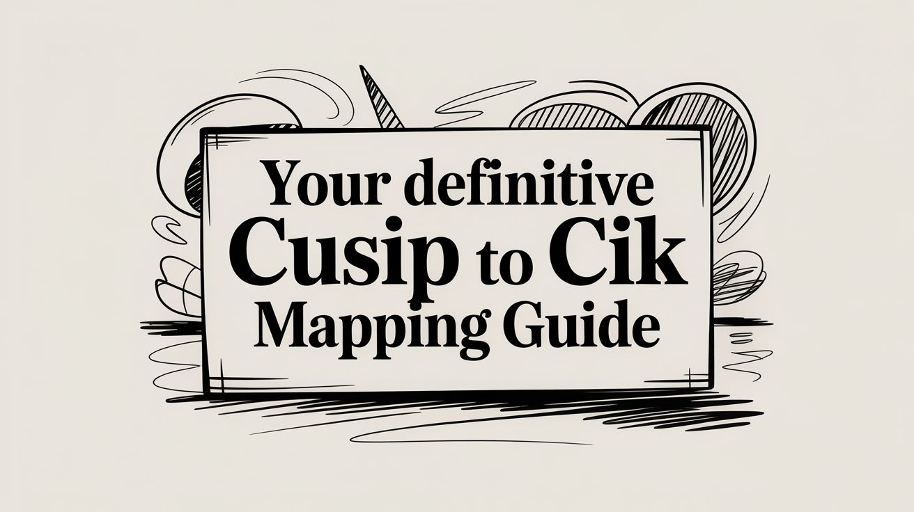 Diagram showing mapping between CUSIP security identifiers and CIK entity identifiers.